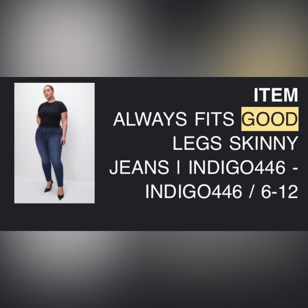 Good American Always Fits Jeans 6-12